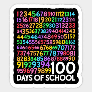 100th Day of School Teacher Kids 100 Days Math Numbers Sticker